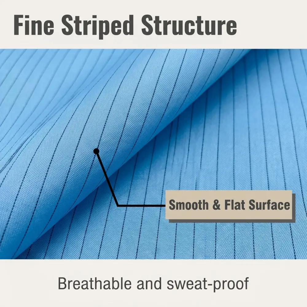 Carbon Stripe ESD Anti-static Fabric Overall Look 5