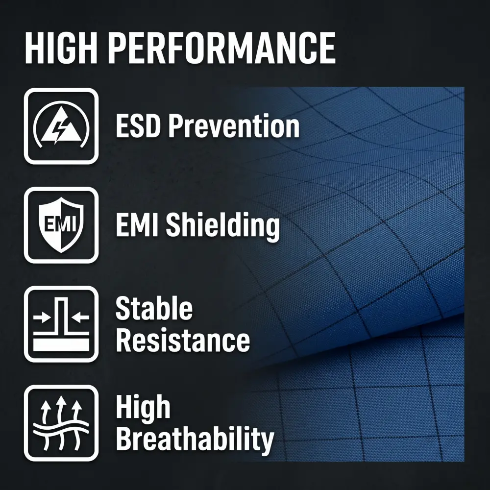 Carbon Grid ESD Anti-static Fabric Specification 2