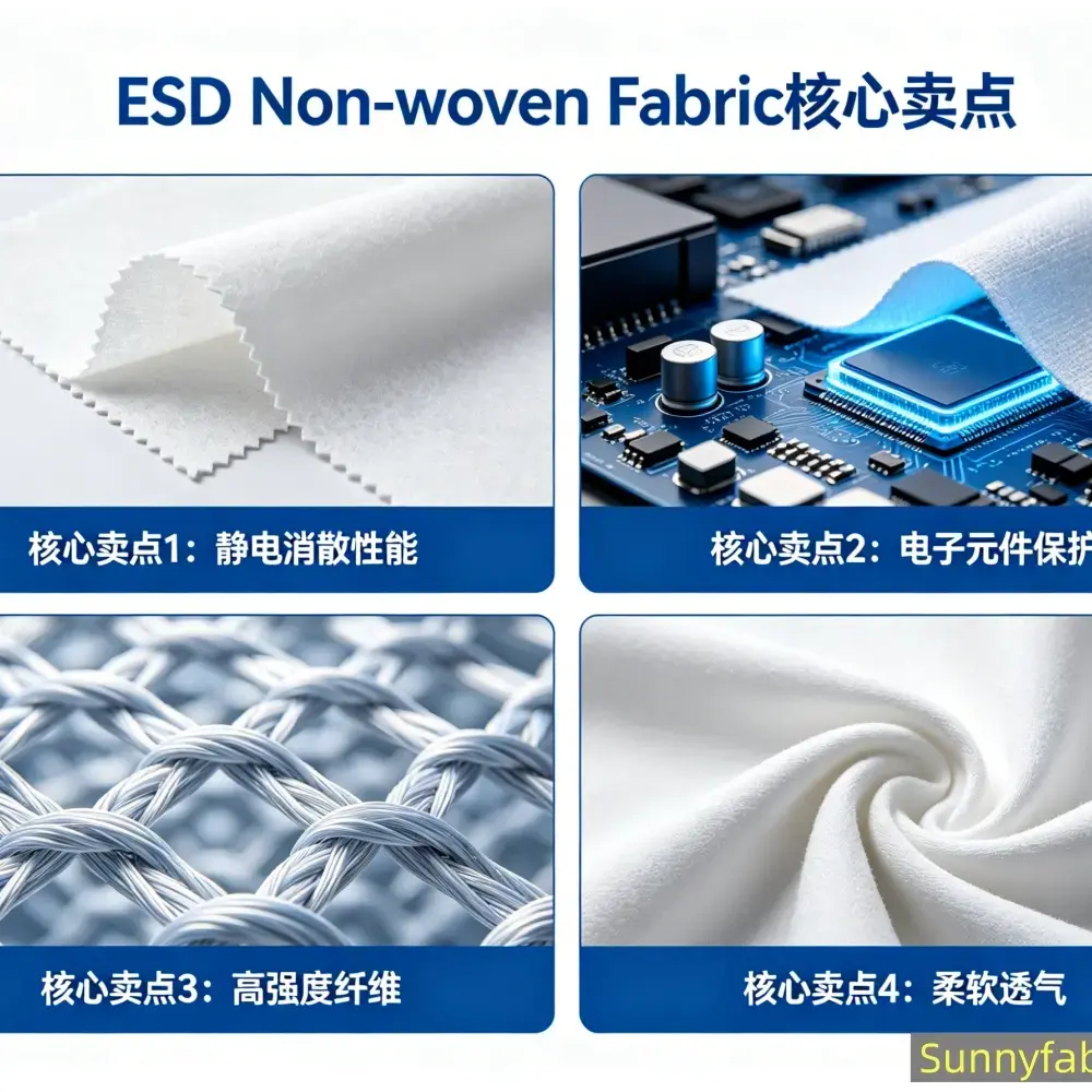ESD Anti-static Non-woven Fabric china source manufacturer 2
