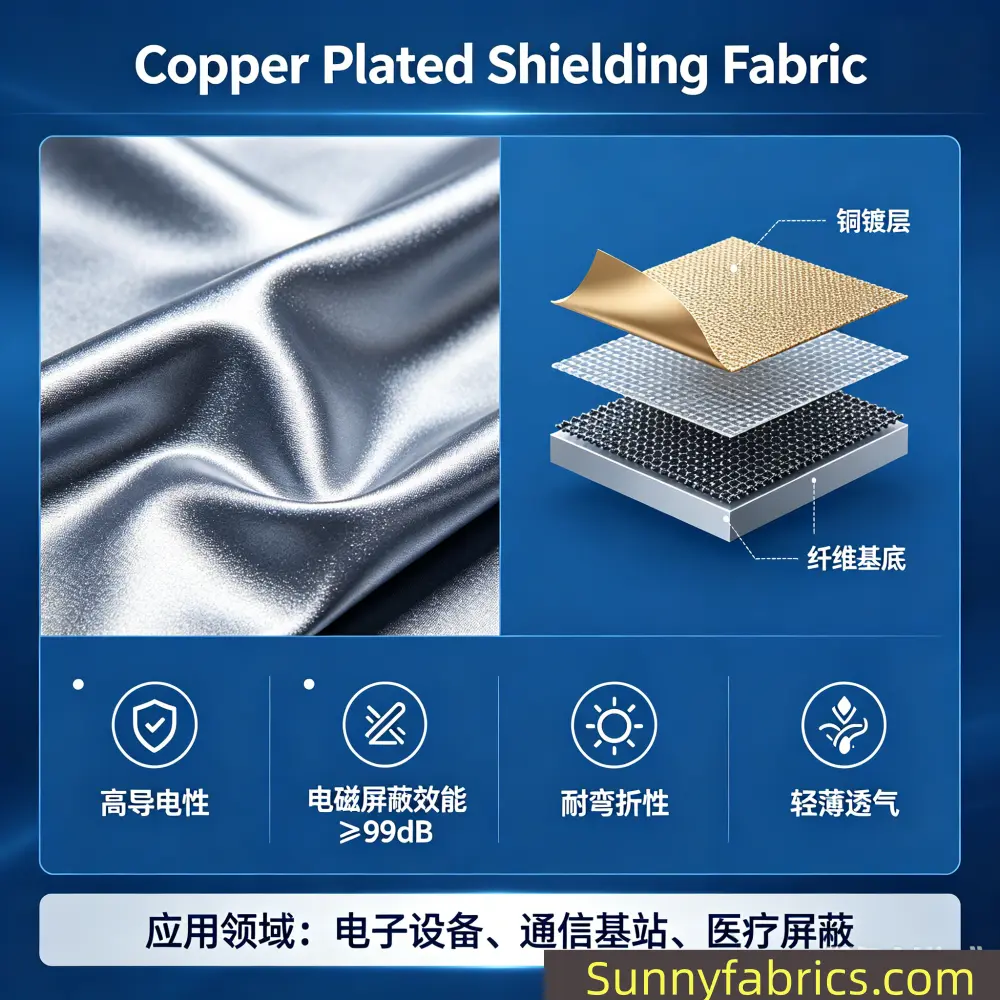 Copper Plated Shielding Fabric source manufacturer 4