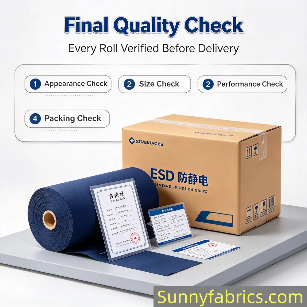 Anti Static Conductive Fabric Solutions OEM ODM Pa 25